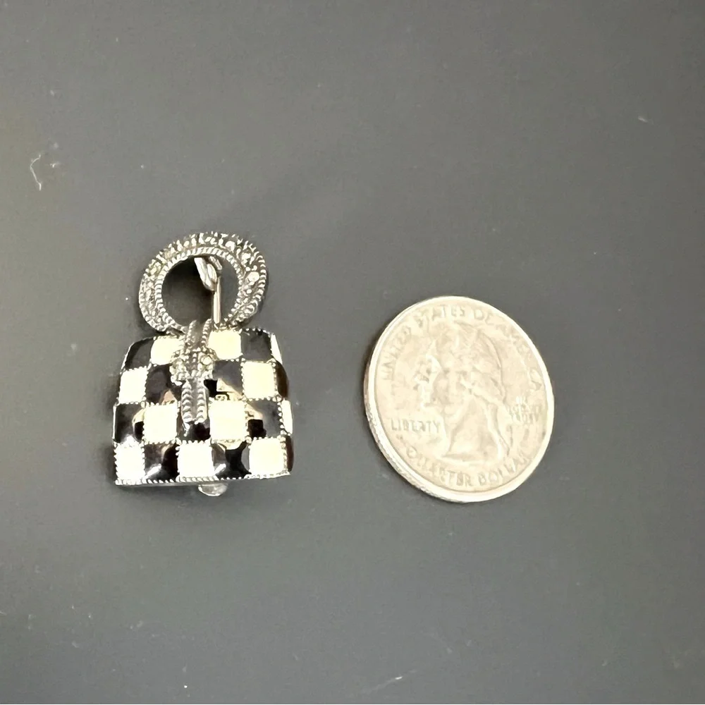 Vintage Judith Jack Sterling Silver & Marcasite Handbag Pin